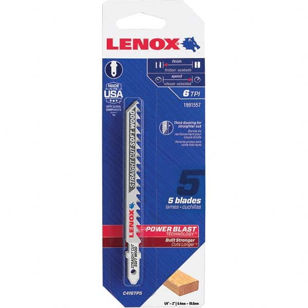 Lenox - Jig Saw Blades Blade Material: Bi-Metal Blade Length (Inch): 4 - USA Tool & Supply