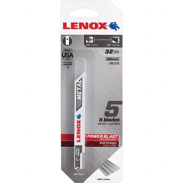 Lenox - Jig Saw Blades Blade Material: Bi-Metal Blade Length (Inch): 3-5/8 - USA Tool & Supply