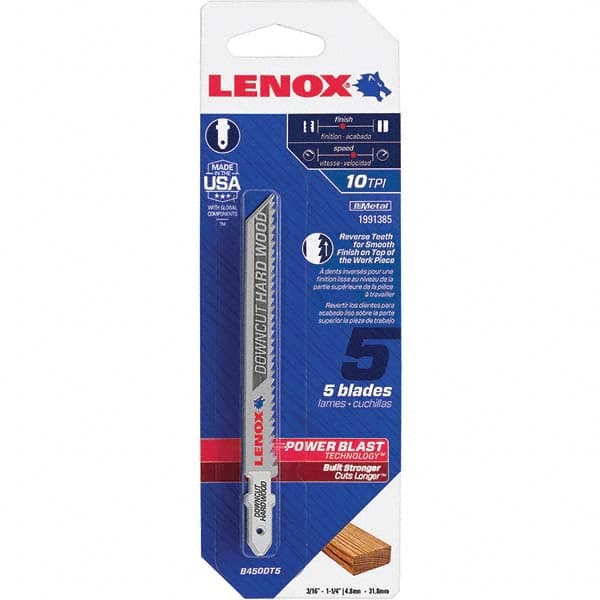 Lenox - Jig Saw Blades Blade Material: Bi-Metal Blade Length (Inch): 4 - USA Tool & Supply