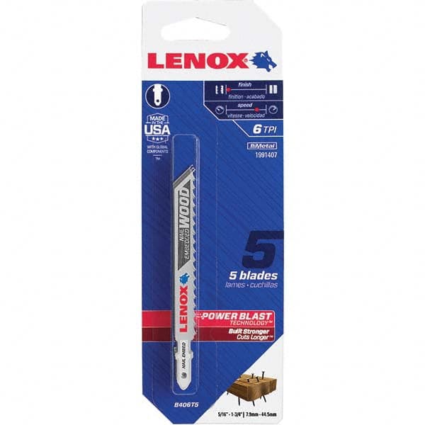 Lenox - Jig Saw Blades Blade Material: Bi-Metal Blade Length (Inch): 4 - USA Tool & Supply