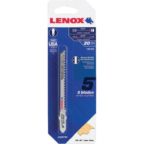 Lenox - Jig Saw Blades Blade Material: Bi-Metal Blade Length (Inch): 3-1/2 - USA Tool & Supply