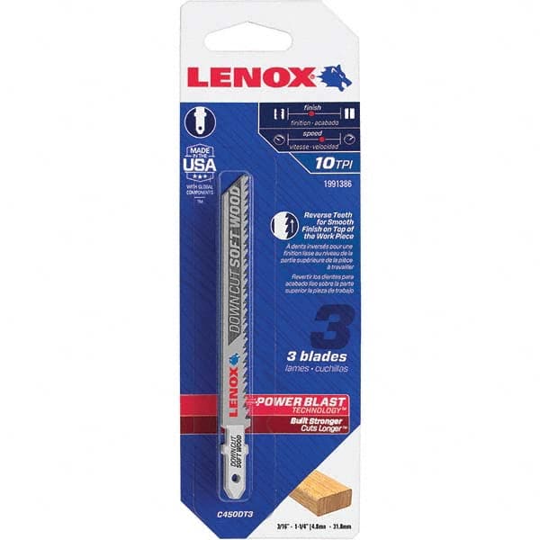 Lenox - Jig Saw Blades Blade Material: Bi-Metal Blade Length (Inch): 4 - USA Tool & Supply