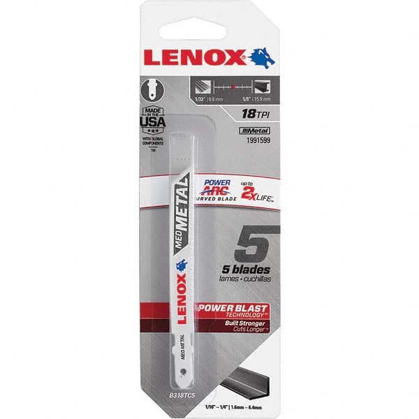 Lenox - Jig Saw Blades Blade Material: Bi-Metal Blade Length (Inch): 3-5/8 - USA Tool & Supply