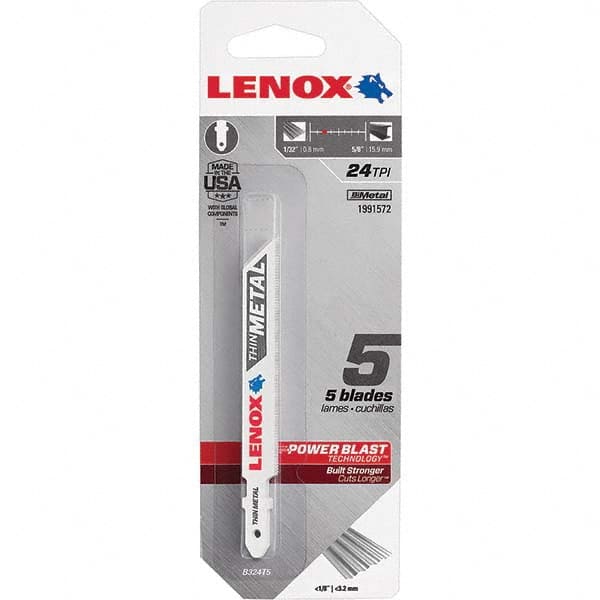 Lenox - Jig Saw Blades Blade Material: Bi-Metal Blade Length (Inch): 3-5/8 - USA Tool & Supply