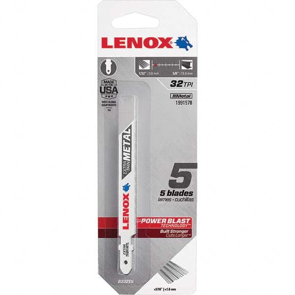 Lenox - Jig Saw Blades Blade Material: Bi-Metal Blade Length (Inch): 3-5/8 - USA Tool & Supply