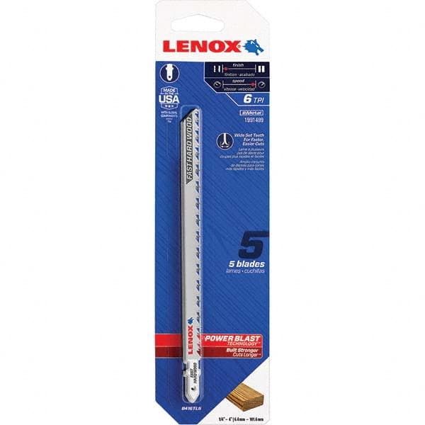 Lenox - Jig Saw Blades Blade Material: Bi-Metal Blade Length (Inch): 6 - USA Tool & Supply