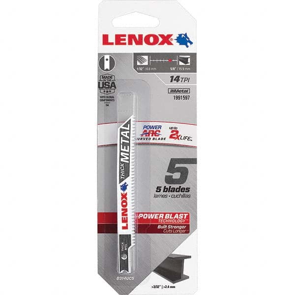 Lenox - Jig Saw Blades Blade Material: Bi-Metal Blade Length (Inch): 3-5/8 - USA Tool & Supply