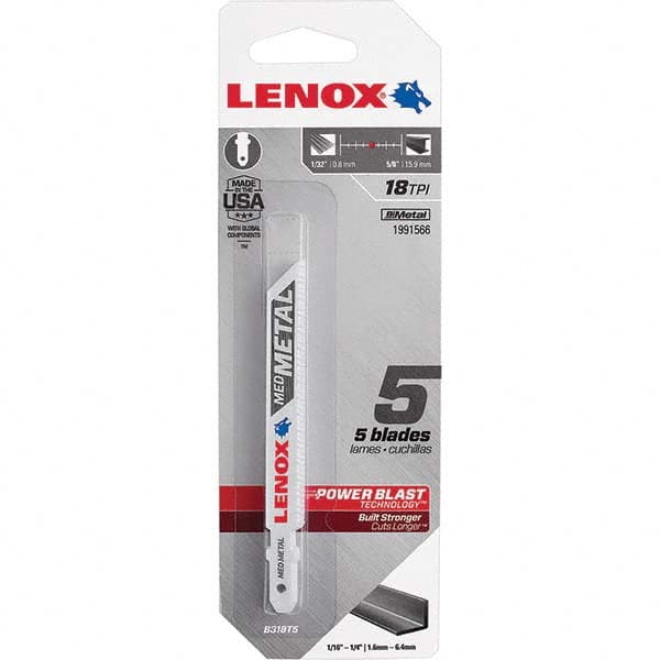 Lenox - Jig Saw Blades Blade Material: Bi-Metal Blade Length (Inch): 3-5/8 - USA Tool & Supply