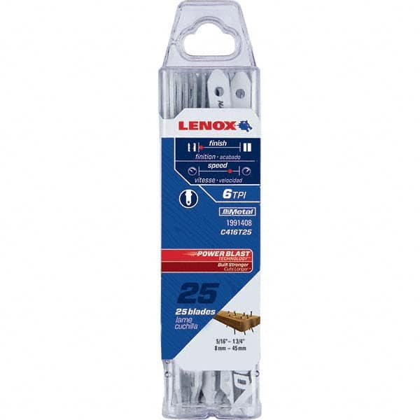 Lenox - Jig Saw Blades Blade Material: Bi-Metal Blade Length (Inch): 4 - USA Tool & Supply