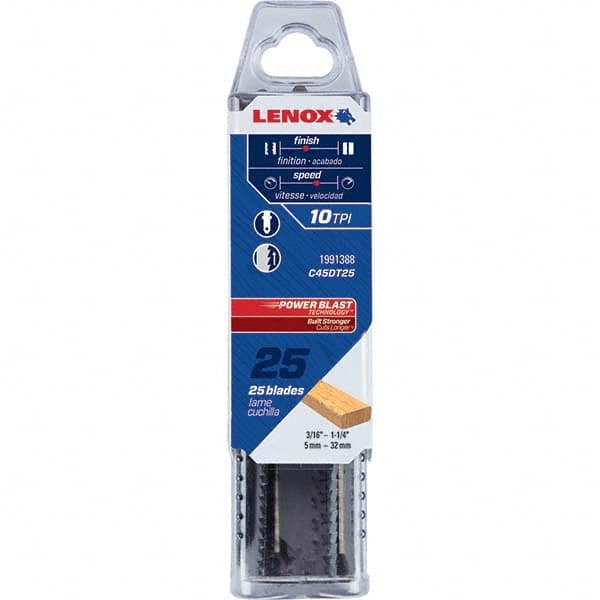 Lenox - Jig Saw Blades Blade Material: Bi-Metal Blade Length (Inch): 4 - USA Tool & Supply