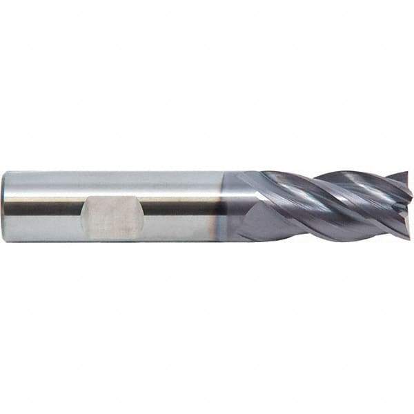M.A. Ford - 1", 4 Flute, Single End, Solid Carbide, 0.015" Corner Radius End Mill - 4" OAL, 35, 38° Helix, Right Hand Flute, 1-1/2" LOC, Right Hand Cut - USA Tool & Supply