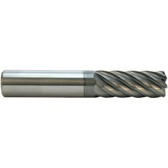 M.A. Ford - 10mm, 22mm LOC, 10mm Shank Diam, 72mm OAL, 7 Flute, Solid Carbide Square End Mill - Single End, ALtima Blaze Finish, Spiral Flute, 38° Helix, Right Hand Cut, Right Hand Flute, Series 180 - USA Tool & Supply