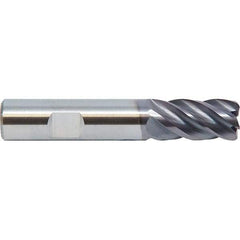M.A. Ford - 1", 5 Flute, Single End, Solid Carbide, 0.015" Corner Radius End Mill - 4" OAL, 38° Helix, Right Hand Flute, 1-1/2" LOC, Right Hand Cut - USA Tool & Supply