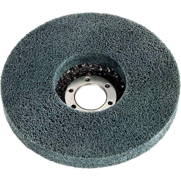 Metabo - 5" Very Fine Grade Zirconia Alumina Deburring Disc - 7/8" Center Hole, Arbor Connection, Gray, 7,950 Max RPM - USA Tool & Supply
