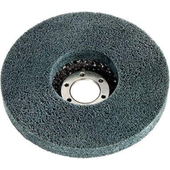 Metabo - 5" Very Fine Grade Zirconia Alumina Deburring Disc - 7/8" Center Hole, Arbor Connection, Gray, 7,950 Max RPM - USA Tool & Supply