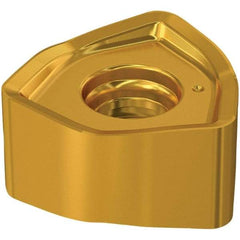 Seco - 218.21230TR M15 Grade MP3000 Carbide Milling Insert - TiAlN Finish, 5.95mm Thick, 1/2" Inscribed Circle, 1.6mm Corner Radius - USA Tool & Supply