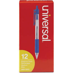 UNIVERSAL - Pens & Pencils Type: Comfort Grip Retractable Pen Color: Blue - USA Tool & Supply