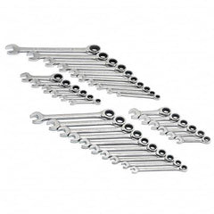 GearWrench - Wrench Sets Tool Type: Ratcheting Combination Wrench System of Measurement: Inch/Metric - USA Tool & Supply