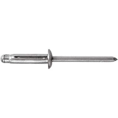 STANLEY Engineered Fastening - Size 5 Dome Head Aluminum Open End Blind Rivet - Aluminum Mandrel, 0.04" to 0.275" Grip, 5/32" Head Diam, 0.165" to 0.177" Hole Diam, - USA Tool & Supply