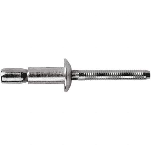 STANLEY Engineered Fastening - Size 8 Dome Head Aluminum Structural with Locking Stem Blind Rivet - Aluminum Mandrel, 0.0799" to 0.6252" Grip, 1/4" Head Diam, 0.261" to 0.276" Hole Diam, 4.11" Body Diam - USA Tool & Supply