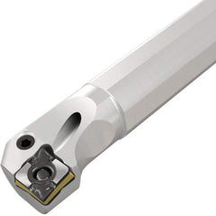 1″ Min Bore, Right Hand A-PCLXR Indexable Boring Bar 8″ OAL, 3/4″ Shank Diam, Uses CXMG, A-PCLXR Inserts, Through Coolant