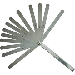 Mitutoyo - Feeler Gages   Thickness (mm): 0.5000    Leaf Length (mm): 150.00 - USA Tool & Supply