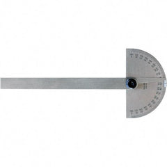 Mitutoyo - Round & Rectangular Head Protractors Head Type: Round Blade Length (Inch): 6 - USA Tool & Supply