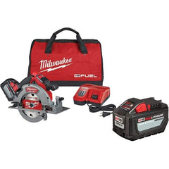 Milwaukee Tool - 18 Volt, 7-1/4" Blade, Cordless Circular Saw - 5,800 RPM, 1 Lithium-Ion Battery Included - USA Tool & Supply