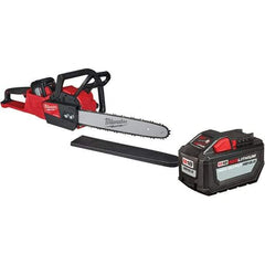 Milwaukee Tool - 18 Volt, Battery Powered Chainsaw - 16" Guide Bar Length, 6,600 RPM, 3/8" Chain Pitch, 0.043" Chain Gauge - USA Tool & Supply