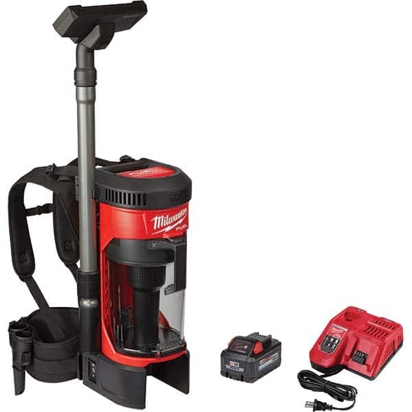 Milwaukee Tool - 1 Gal Capacity, Cordless Backpack Vacuum Cleaner - Exact Industrial Supply