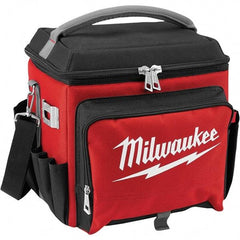 Milwaukee Tool - 21.65 Qt Cooler Bag - 1680D Ballistic Nylon, Red/Black - USA Tool & Supply