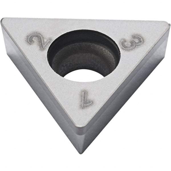 Seco - TCGW1.81.5 Grade CBN010 PCBN Turning Insert - Uncoated, 60° Triangle, 0.016" Corner Radius - USA Tool & Supply