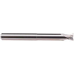 Emuge - 8mm Diam, 7mm LOC, 2 Flute Solid Carbide Roughing & Finishing End Mill - Uncoated, 90mm OAL, 8mm Shank Diam, Cylindrical Shank, 30° Helix, Long Length - USA Tool & Supply