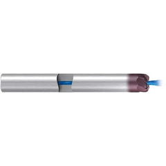 Emuge - 8mm, 5 Flute, Single End, Solid Carbide, 2mm Corner Radius End Mill - 80mm OAL, 20° Helix, Right Hand Flute, 2mm LOC, Right Hand Cut - USA Tool & Supply