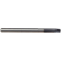 Emuge - 6mm Diam, 4 Flute Solid Carbide Roughing & Finishing End Mill - TiAlN Finish, Cylindrical Shank, 0° Helix, Long Length - USA Tool & Supply