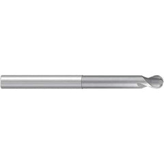Emuge - 8mm Diam, 7mm LOC, 2 Flute Solid Carbide Ball End Mill - Uncoated, Single End, 120mm OAL, 8mm Shank Diam, Ball Flute - USA Tool & Supply