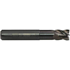 Emuge - 1" Diam, 1-1/4" LOC, 4 Flute Solid Carbide Roughing & Finishing End Mill - Uncoated, 5" OAL, 1" Shank Diam, Cylindrical Shank, 40° Helix, Long Length - USA Tool & Supply