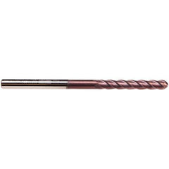 Emuge - 8mm Diam, 40mm LOC, 4 Flute Solid Carbide Ball End Mill - TiAlN Finish, Single End, 100mm OAL, 8mm Shank Diam, Ball Flute - USA Tool & Supply