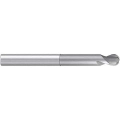 Emuge - 16mm Diam, 12mm LOC, 2 Flute Solid Carbide Ball End Mill - Uncoated, Single End, 140mm OAL, 16mm Shank Diam, Ball Flute - USA Tool & Supply