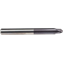 Emuge - 8mm Diam, 4.5mm LOC, 2 Flute Solid Carbide Ball End Mill - TiAlN Finish, Single End, 90mm OAL, 8mm Shank Diam, Ball Flute - USA Tool & Supply