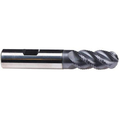 Emuge - 14mm Diam, 26mm LOC, 4 Flute Solid Carbide Ball End Mill - TiAlN Finish, Single End, 83mm OAL, 14mm Shank Diam, Ball Flute - USA Tool & Supply