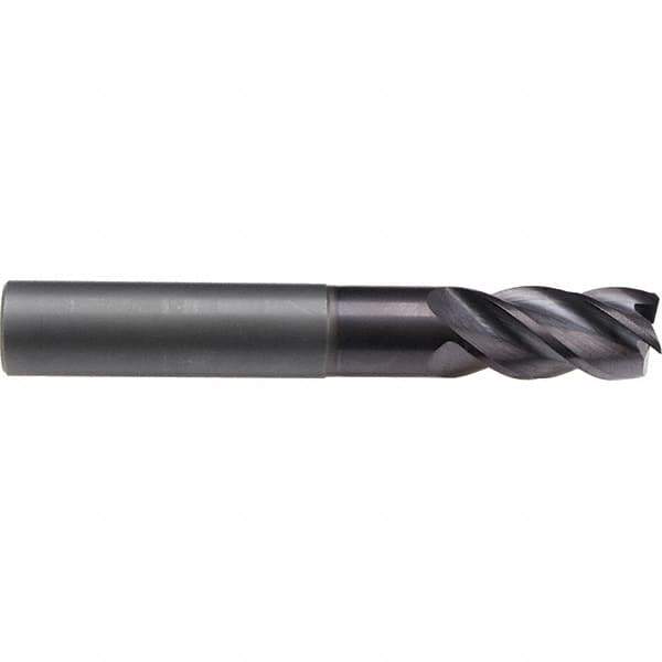 Emuge - 8mm Diam, 19mm LOC, 4 Flute Solid Carbide Roughing & Finishing End Mill - TiAlN Finish, 68mm OAL, 8mm Shank Diam, Weldon Shank, 40° Helix, Extra Long Length - USA Tool & Supply