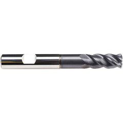 Emuge - 16mm Diam, 32mm LOC, 4 Flute Solid Carbide Roughing & Finishing End Mill - TiAlN Finish, 108mm OAL, 16mm Shank Diam, Weldon Shank, 45° Helix, Extra Long Length - USA Tool & Supply