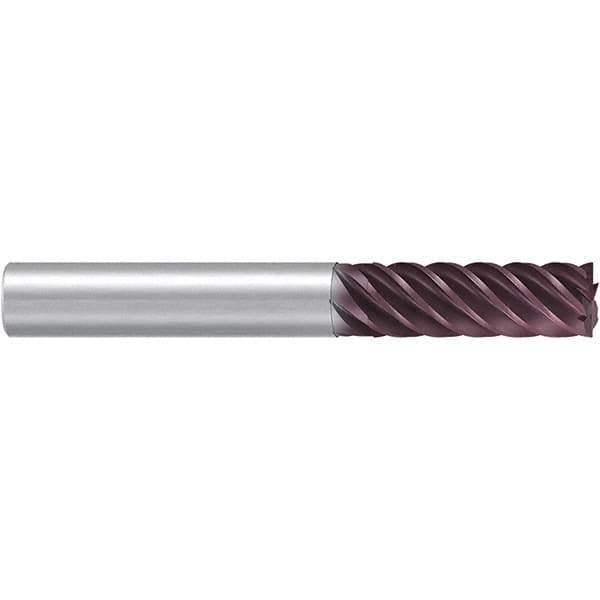 Emuge - 16mm Diam, 48mm LOC, 6 Flute Solid Carbide Roughing & Finishing End Mill - TiAlN Finish, 108mm OAL, 16mm Shank Diam, Cylindrical Shank, 38° Helix, Extra Long Length - USA Tool & Supply