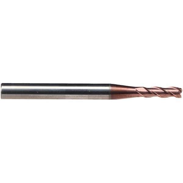 Emuge - 10mm Diam, 30mm LOC, 3 Flute Solid Carbide Roughing & Finishing End Mill - TiAlN Finish, 80mm OAL, 10mm Shank Diam, Cylindrical Shank, 38° Helix, Centercutting, Extra Long Length - USA Tool & Supply