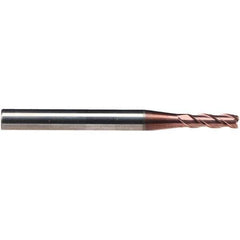 Emuge - 10mm Diam, 30mm LOC, 3 Flute Solid Carbide Roughing & Finishing End Mill - TiAlN Finish, 80mm OAL, 10mm Shank Diam, Cylindrical Shank, 38° Helix, Centercutting, Extra Long Length - USA Tool & Supply