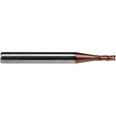 Emuge - 10mm Diam, 19mm LOC, 3 Flute Solid Carbide Roughing & Finishing End Mill - TiAlN Finish, 72mm OAL, 10mm Shank Diam, Cylindrical Shank, 38° Helix, Centercutting, Long Length - USA Tool & Supply