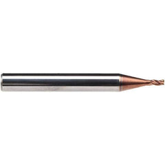 Emuge - 2.5mm Diam, 3mm LOC, 3 Flute Solid Carbide Roughing & Finishing End Mill - TiAlN Finish, 50mm OAL, 6mm Shank Diam, Cylindrical Shank, 38° Helix, Centercutting, Stub Length - USA Tool & Supply
