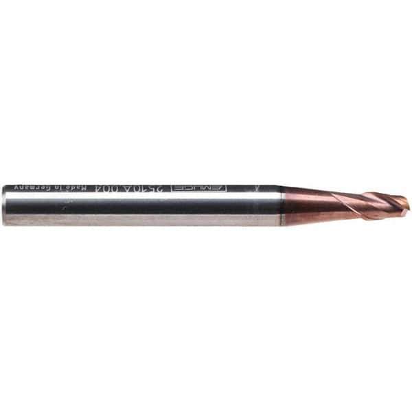 Emuge - 18mm Diam, 18mm LOC, 2 Flute Solid Carbide Roughing & Finishing End Mill - TiAlN Finish, 84mm OAL, 18mm Shank Diam, Cylindrical Shank, 38° Helix, Centercutting, Stub Length - USA Tool & Supply