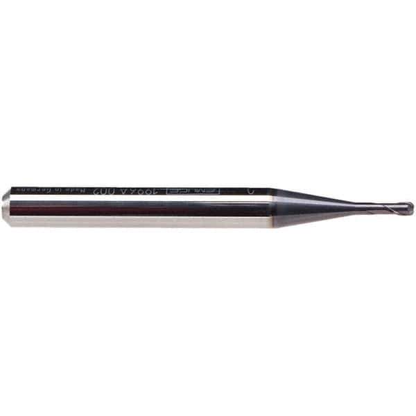 Emuge - 5/16" Diam, 9/32" LOC, 2 Flute Solid Carbide Roughing & Finishing End Mill - TiAlN Finish, 2-1/2" OAL, 5/16" Shank Diam, Cylindrical Shank, 30° Helix, Stub Length - USA Tool & Supply